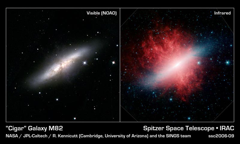 82θʺˤȥԥåĥˤֳʱ[NASA/JPL-Caltech/University of Arizona/NOAO]